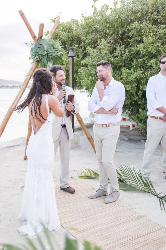 groom-reaction-sandals-wedding
